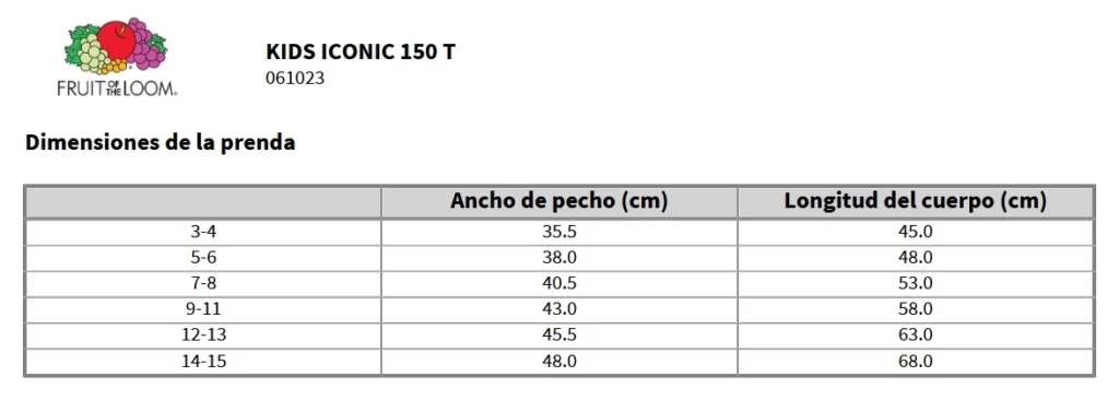 Tallas kids ICONIC 150 T
